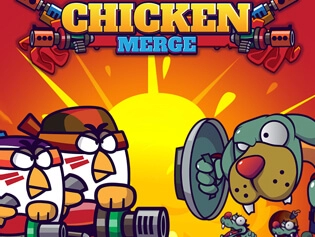 Chicken Merge - Gà phòng thủ thành